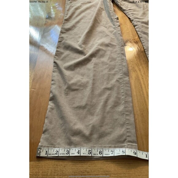 prAna Sutra Pants Women Medium (M) Hemp Khaki Wide Leg Drawstring Yoga Travel - Picture 8 of 9